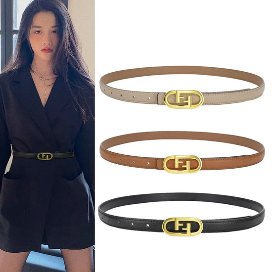 2024 New Wide 1.8CM Luxury Brand Famous belt Designer Fashion  Leather Women Belt Ladies Girl Belt for women dress