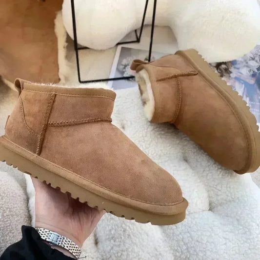 Classic Ultra Mini Boots Designer Snow Boot Platform Short Women Men Fur Sheepskin Tasman Tazz Chestnut Sand Mustard Seed Shoes