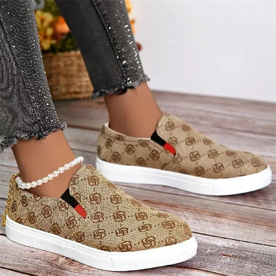 Women Canvas Shoes Multicolor Luxury Designer Female Slip-On Vulcanized Shoes Girls Flats 2024 New Fashion Sneakers Size 35-43