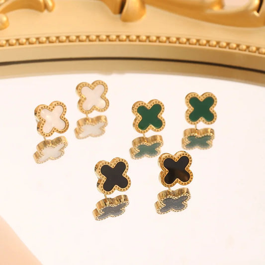 Lucky Grass Earrings for Women with Fashionable Temperament, Niche Design, High-end Feeling Earrings, 2024 New Trendy Earrings