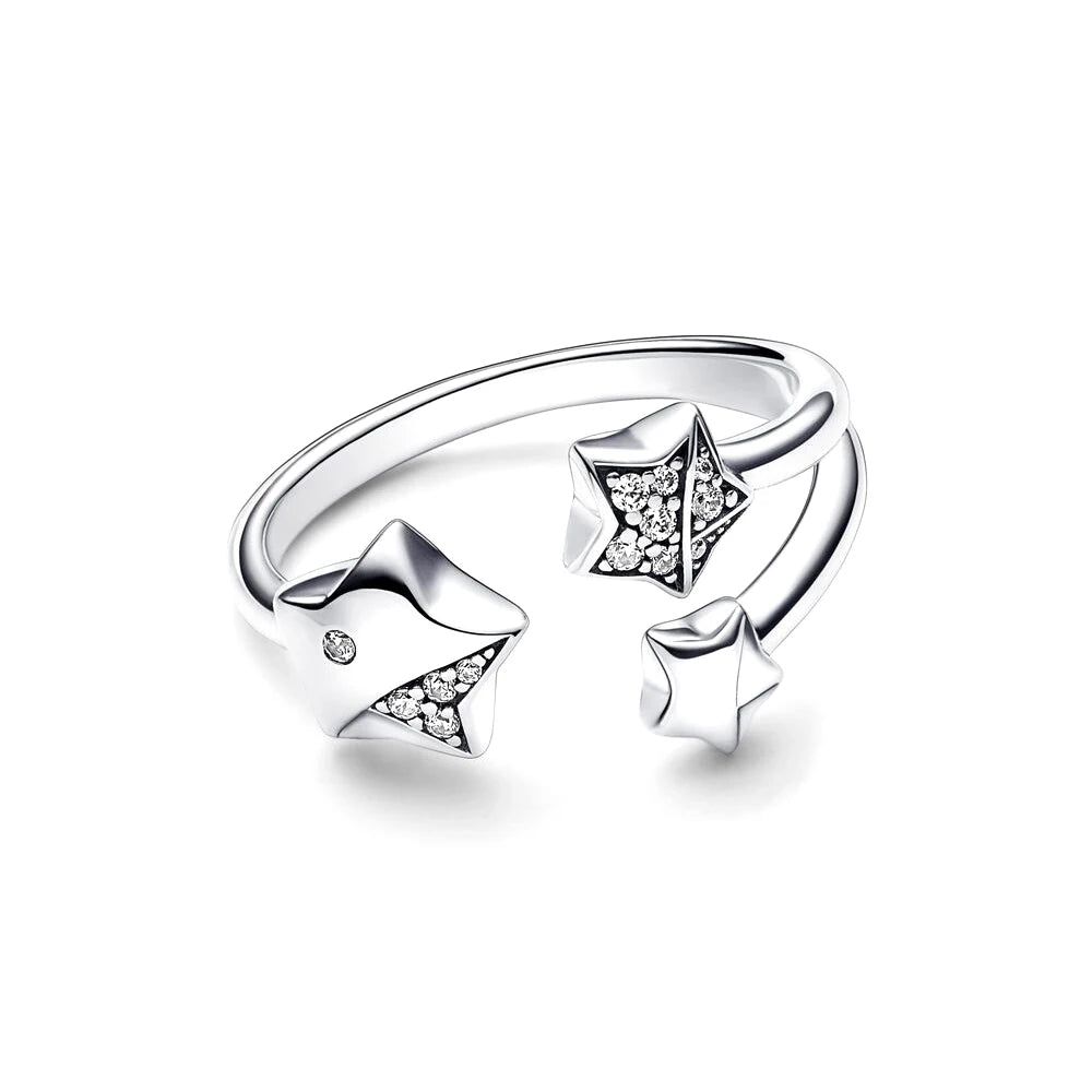 925 Sterling Silver Pandora Guardian Star Ring Jewelry Gifts For Women