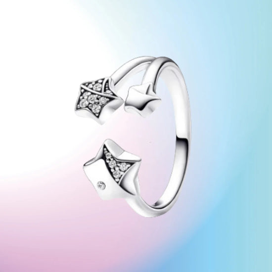 925 Sterling Silver Pandora Guardian Star Ring Jewelry Gifts For Women